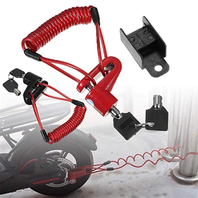 Zámok na kolobežku AERIUM DL mini červený