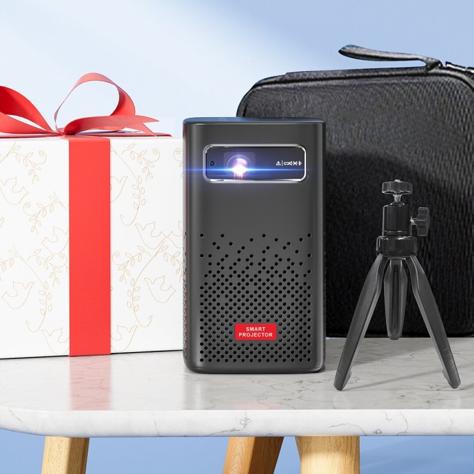 Mini prenosný projektor s batériou AERIUM P8000 DLP Wi-Fi Super Bass