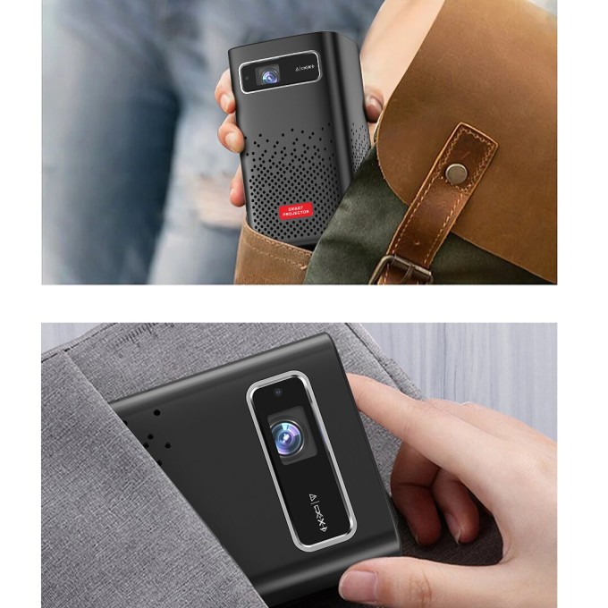 Mini prenosný projektor s batériou AERIUM P8000 DLP Wi-Fi Super Bass